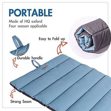 CHEERHUNTING Outdoor Dog Bed, Waterproof, Washable, Large Size, Durable, Water Resistant, Portable and Camping Travel Pet Mat