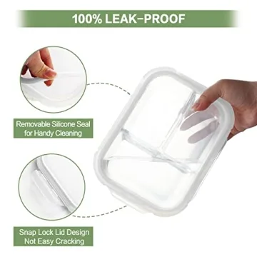 Bayco Glass Meal Prep Containers Airtight BPA-Free Leak Proof