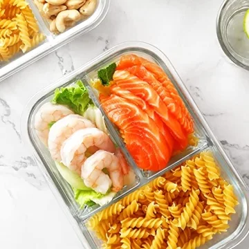 Bayco Glass Meal Prep Containers Airtight BPA-Free Leak Proof