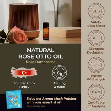 Gya Labs Rose Otto Essential Oil for Skin and Aromatherapy
