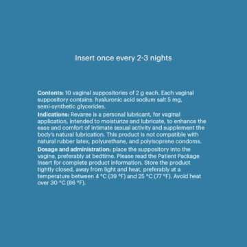 Bonafide Revaree – Drug-Free, Hormone-Free Vaginal Moisturizer with 5mg Hyaluronic Acid – 1 Month Supply