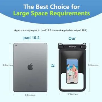 Niveaya [Up to 10.5"]Waterproof Phone Pouch - 2 Pack, Waterproof Phone Lanyard Case with iPhone 16/1...