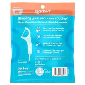Plackers Twin-Line Dental Flossers - 600 Count for a Healthier Smile