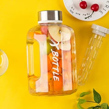Half Gallon Water Bottle with Infuser, BPA Free 84oz