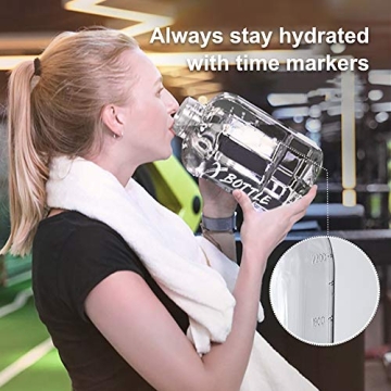 Half Gallon Water Bottle with Infuser, BPA Free 84oz