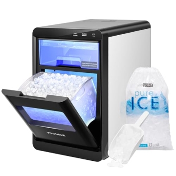 VIVOHOME Nugget Ice Maker: 45lbs/Day Soft Chewable Ice for Home & Office