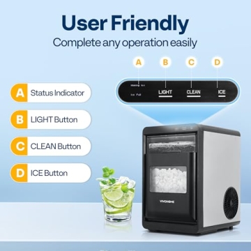 45lbs/Day VIVOHOME Nugget Ice Maker for Home Use