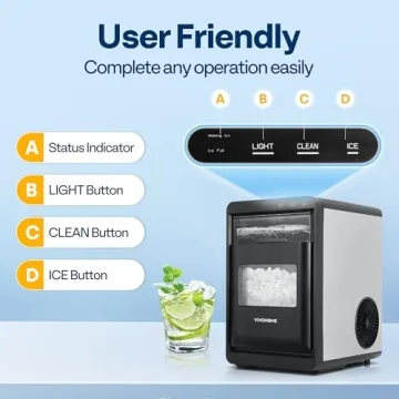 45lbs/Day VIVOHOME Nugget Ice Maker for Home Use
