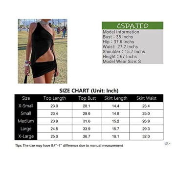 Chic CSDAJIO Women's Summer 2 Piece Outfit Set Gray