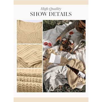 Dokotoo Women's Hollow Knit Sweater for Fall Fashion