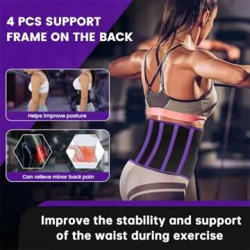 RIYA Waist Trimmer Sweat Waist Trainer for Wome and Men Waist Sweat Belt Band Belly Stomach Wrap Purple