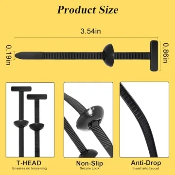150PCS Nylon Universal Cable Tie Buckle - Heavy Duty Clips & Fasteners