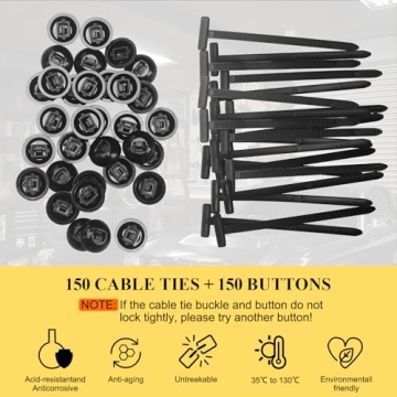 150PCS Nylon Cable Tie Buckle for Automotive Repairs