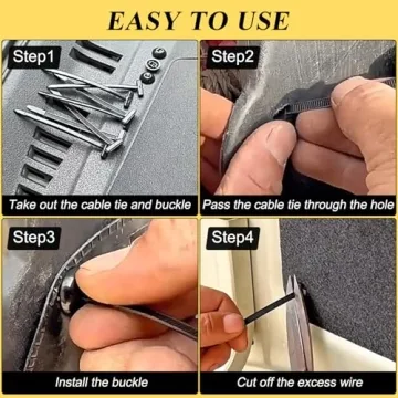 150PCS Nylon Cable Tie Buckle for Automotive Repairs