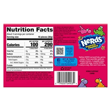 Nerds Gummy Clusters Candy - Rainbow, 3 Ounce Treats