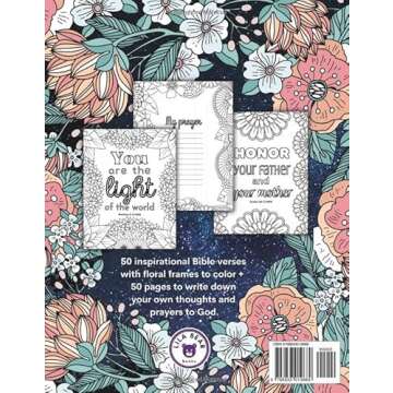 Bible Verse Coloring Book For Girls: The Lord Bless You and Keep You | 50 Inspirational Quotes from ...