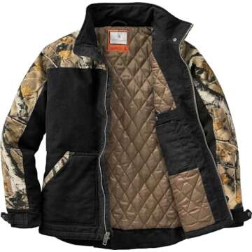 Legendary Whitetails Men's Canvas Cross Trail Workwear Coat, Black, Large