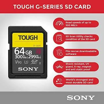 Panasonic GH5 Lumix 4K Mirrorless, 20.3 MP, Wi-Fi + Bluetooth,3.2" LCD w/Sony 64GB SF-G Series UHS-II & Hard Case Bundle