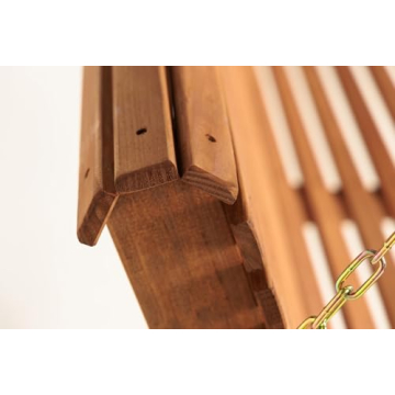 Amish Casual 5 Foot Porch Swing with Cup Holders - Cedar Stain