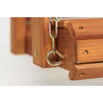 Amish Casual 5 Foot Porch Swing with Cup Holders - Cedar Stain