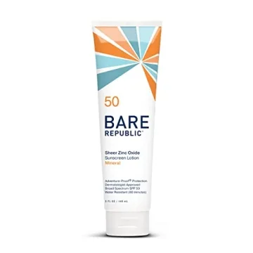 Bare Republic Sport Mineral Sunscreen SPF 50, Eco-Friendly Lotion with Vanilla Coco Scent, 5 Fl Oz