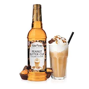 Jordan's Skinny Syrups Sugar Free Coffee Syrups Bundle - Peanut Butter Cup and Mocha Flavors (2 packs)