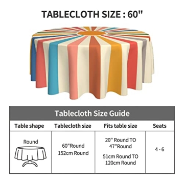 Colorful Boho Farmhouse Tablecloth for Stylish Dining