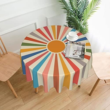 Colorful Boho Farmhouse Tablecloth for Stylish Dining