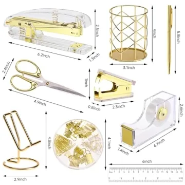 Complete EOOUT Gold Desk Accessories Set