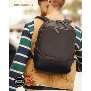 Troubadour Apex Compact Backpack 3.0 - Premium Waterproof Laptop Backpack Fits Up to 16" - Ergonomic...