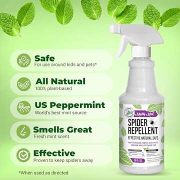 Mighty Mint - 16oz Spider Repellent Peppermint Oil - Natural Spray for Spiders and Insects - Killer + Deterrent