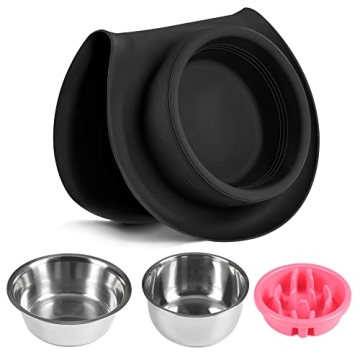 Yacee Waterproof Dog Bowls Set for All Breeds - Eco-Friendly