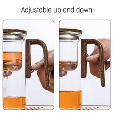 MACTANO Enchanti Tea Pot, Magic Witchcraft Enchanted Glass Teapot with Strainer -600ML