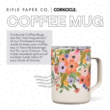 Corkcicle x Rifle Paper Co. Insulated Travel Coffee Mug
