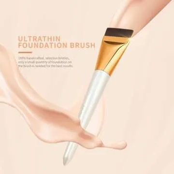 docolor Flat Foundation Brush for Liquid Makeup,Ultra Thin Liquid Foundation Brush Premium Makeup Face Brush for Blending, Cream, Thin Foundation Brush Makeup Tool Face Foundation Flat Brush