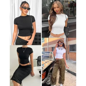 Zeagoo Women's Fitted T-Shirts Comfort Style Summer Wear