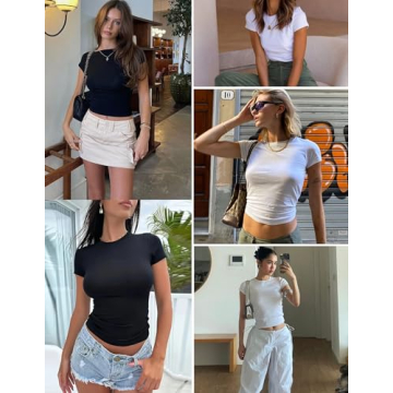 Zeagoo Women's Fitted T-Shirts Comfort Style Summer Wear