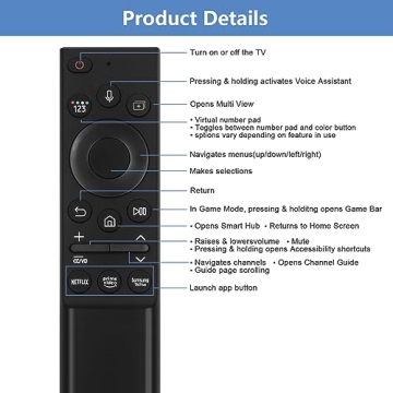 BN59-01357F TV Remote Control for Samsung Smart TVs