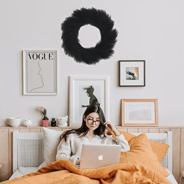 Stunning 26" Hananona Pampas Grass Wreath for Home Decor