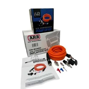 ARB Inflation Kit Air Compressor and Orange Air Hose Pump Up Kit with Quick Fitting Bundle On Board System, CKMA12 and 171302 Part Numbers in a New Air Systems Printed Box (Compressor & Inflation Kit)