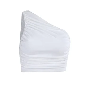 Avanova Women's One Shoulder Sleeveless Crop Top - Summer Essential