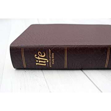 NIV, Life Application Study Bible, Third Edition, Bonded Leather, Burgundy, Red Letter
