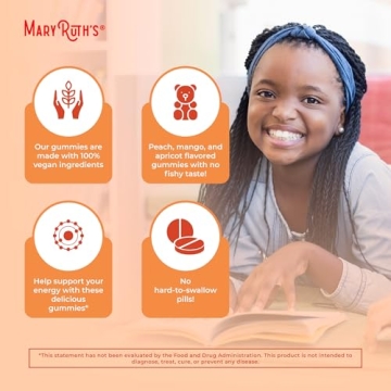 Vegan Omega 3-6-7-9 Gummies Peach-Mango-Apricot Flavor 120ct
