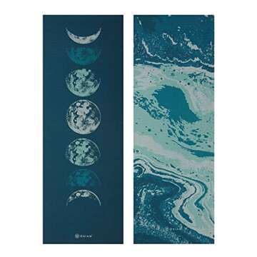 Gaiam Yoga Mat Premium Print Reversible Extra Thick Non Slip Exercise & Fitness Mat for All Types of...