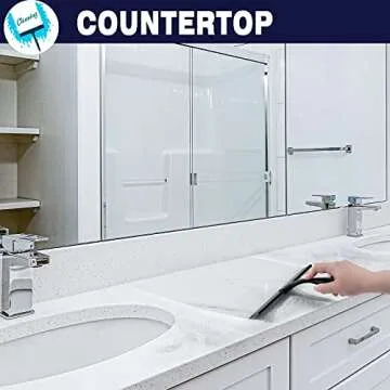 NETANY Shower Squeegee, 14-Inch Matte Black Squeegee, All-Purpose Stainless Steel Squeegee for Bathroom, Shower Doors, Mirrors, Tiles and Car Windows - 100% Streak Free