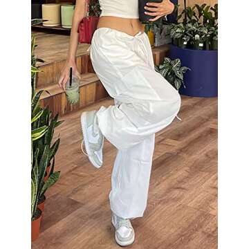 LQI Women's Y2K Baggy Cargo Pants - Trendy & Comfortable