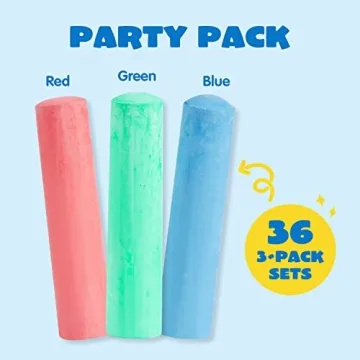 JOYIN 108 PCS Non-Toxic Sidewalk Chalk Set for Kids