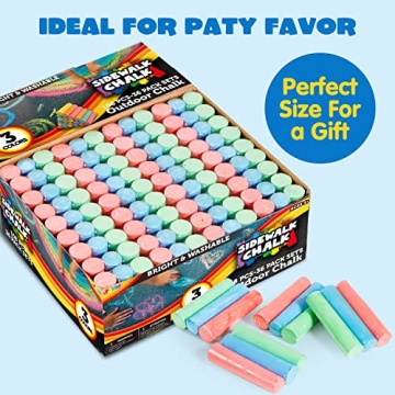 JOYIN 108 PCS Non-Toxic Sidewalk Chalk Set for Kids
