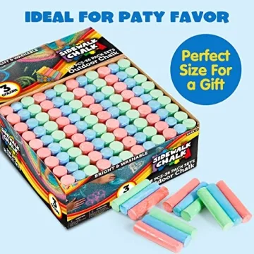 JOYIN 108 PCS Non-Toxic Sidewalk Chalk Set for Kids