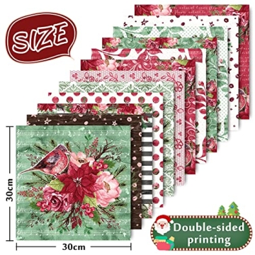Whaline Christmas Scrapbook Paper 24 Pack, Double-Sided